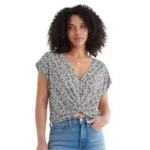 Lucky Brand ditzy floral print twist top